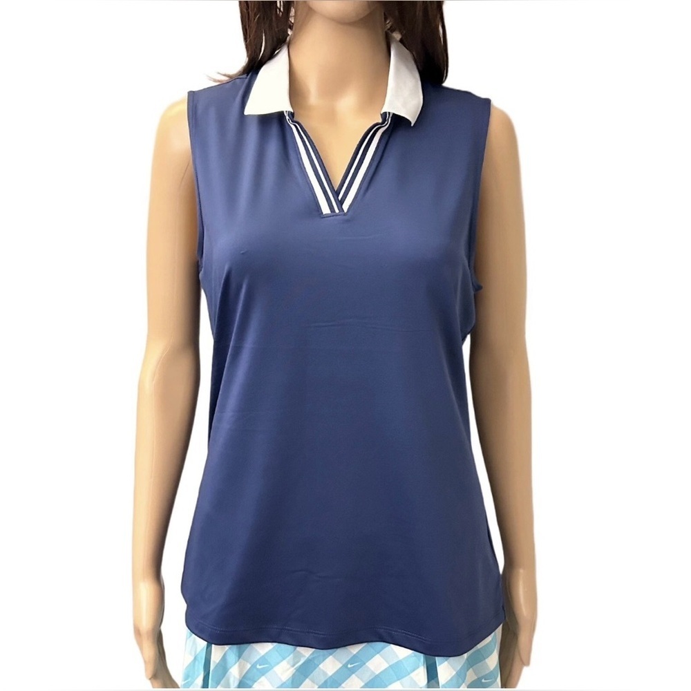 Tommy Bahama Women Racquet & Paddle Sleeveless V-Neck Collared Top Size XS - NWT